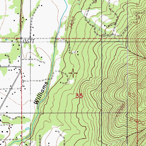 Topographic Map of Baltimore Ditch, OR