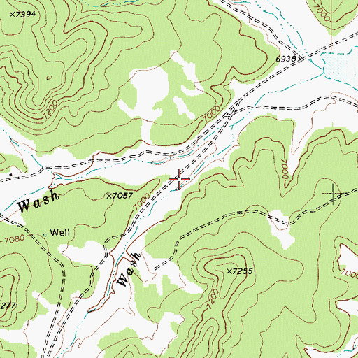 Topographic Map of Sitting Giant Rock Wash, AZ