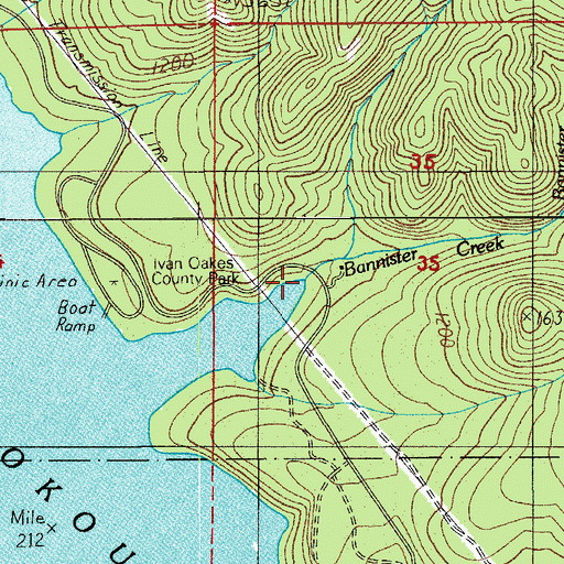 Topographic Map of Bannister Creek, OR