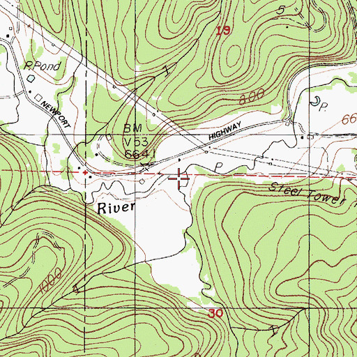 Topographic Map of Bark Creek, OR