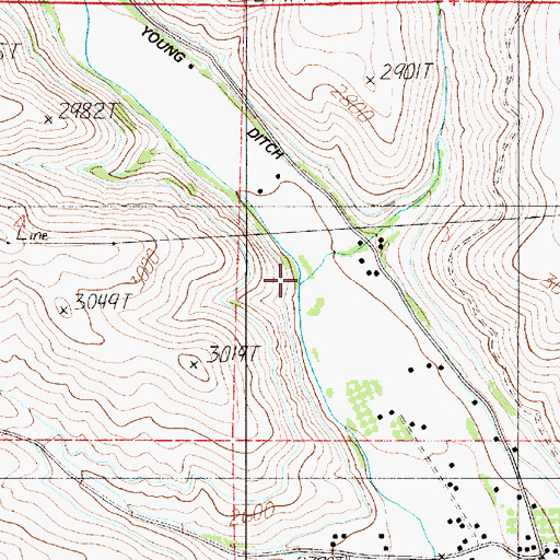 Topographic Map of Barnard Creek, OR