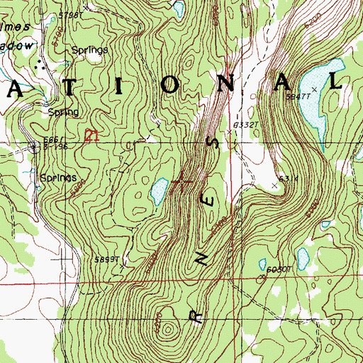 Topographic Map of Barnes Rim, OR