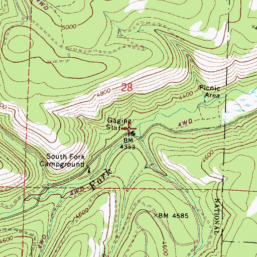 Topographic Map of Barney Creek, OR