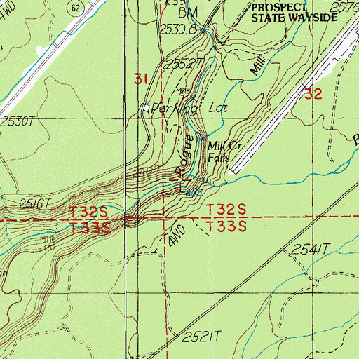 Topographic Map of Barr Creek, OR