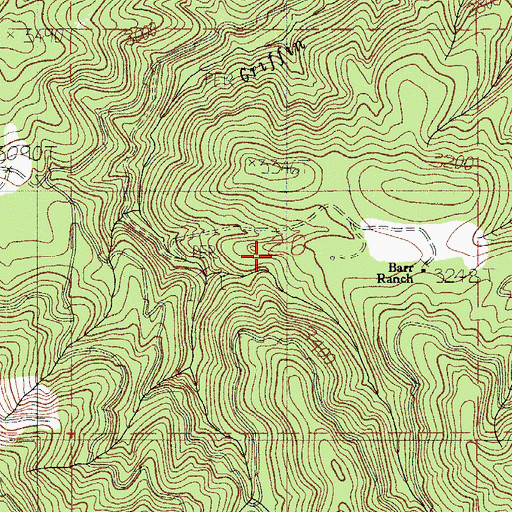 Topographic Map of Barr Ranch, OR