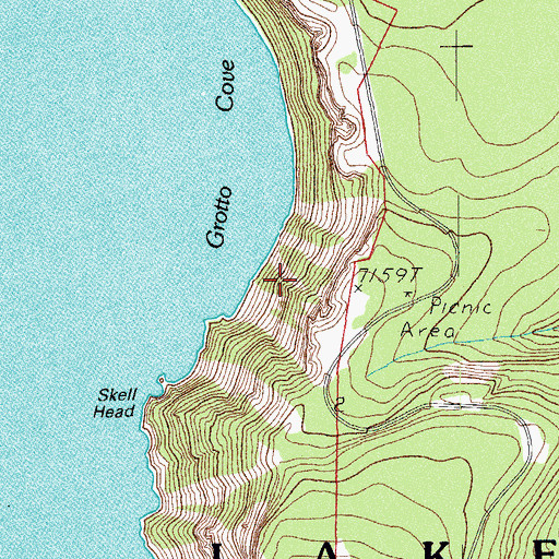 Topographic Map of Base of Mount Mazama, OR