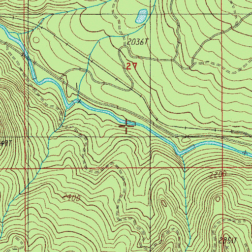 Topographic Map of Basin Creek, OR