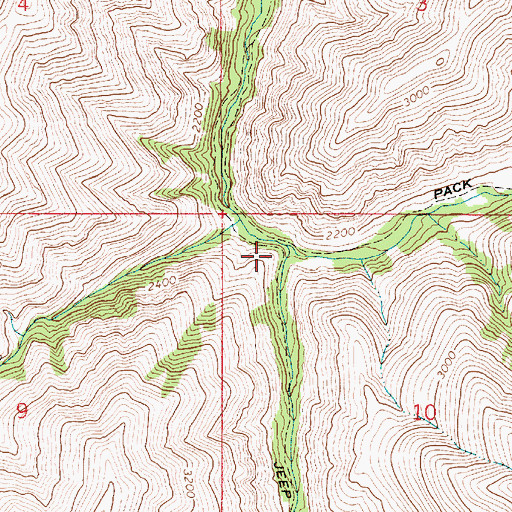 Topographic Map of Basin Creek, OR