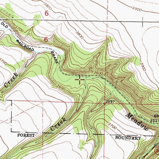Topographic Map of Battle Creek, OR