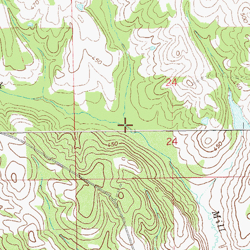 Topographic Map of Beaverdam Creek, AL