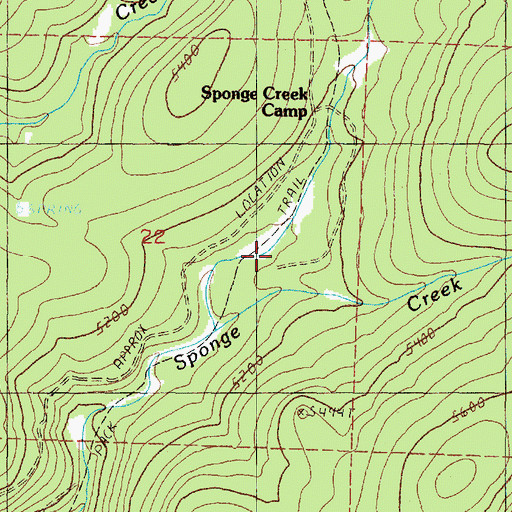 Topographic Map of Battle Creek Trail, OR