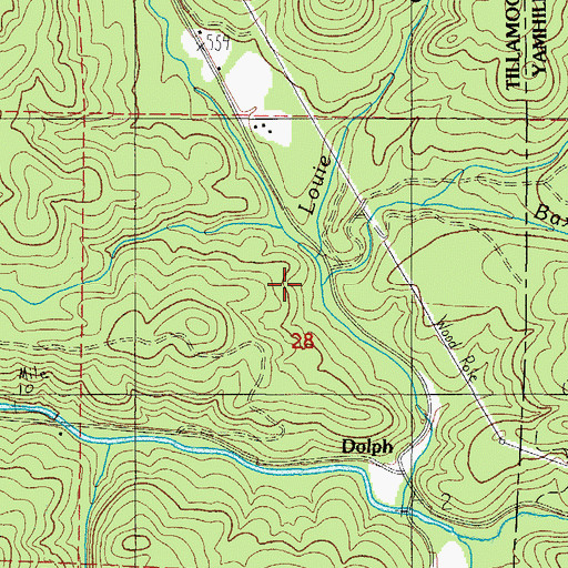 Topographic Map of Baxter Creek, OR