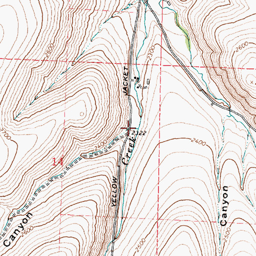 Topographic Map of Beale Canyon, OR