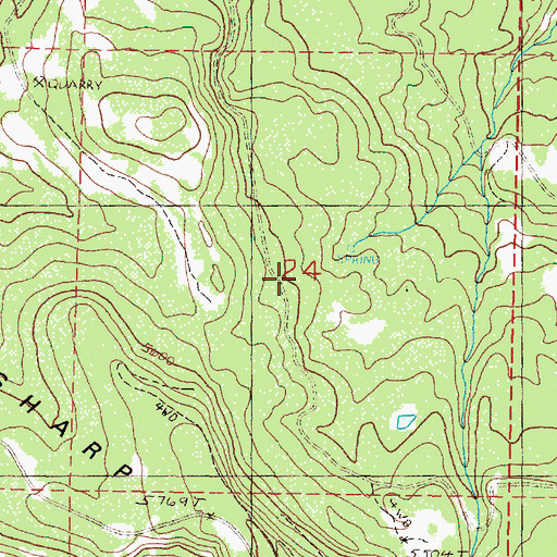 Topographic Map of Bear Camp (historical), OR