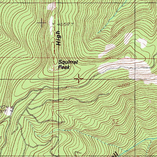 Topographic Map of Bear Camp Trail, OR