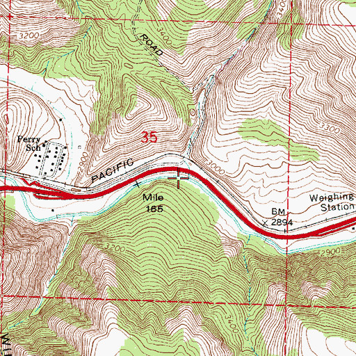 Topographic Map of Bear Canyon, OR