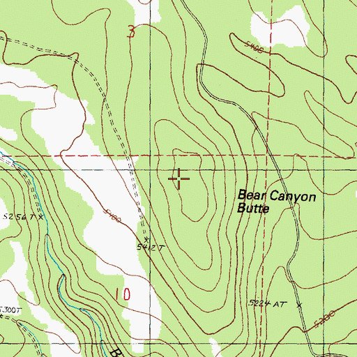 Topographic Map of Bear Canyon Butte, OR