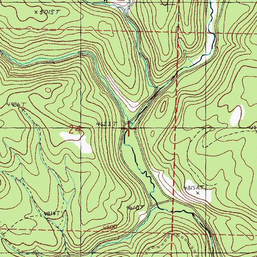 Topographic Map of Bear Canyon Creek, OR