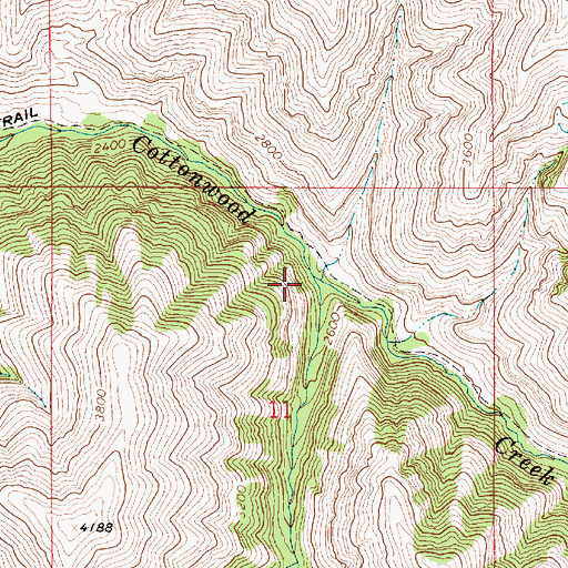 Topographic Map of Bear Creek, OR