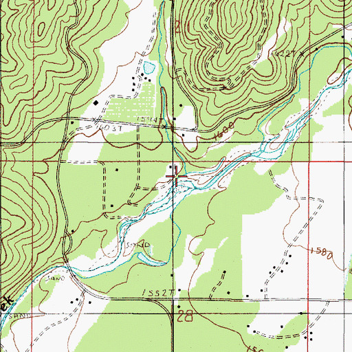 Topographic Map of Bear Creek, OR