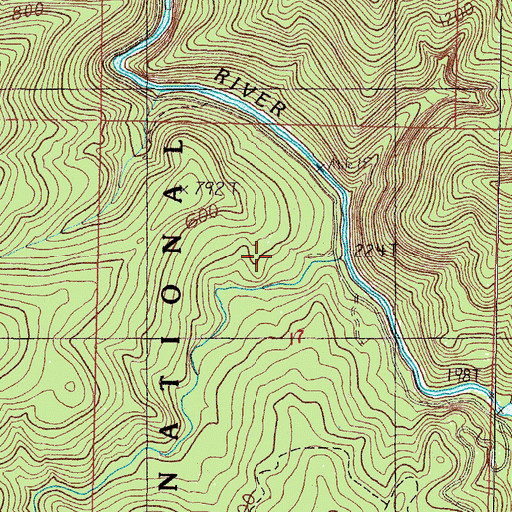 Topographic Map of Bear Creek, OR