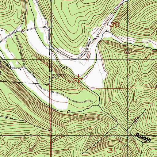 Topographic Map of Bear Creek, OR