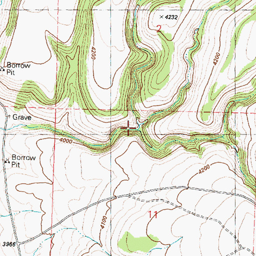 Topographic Map of Bear Creek, OR
