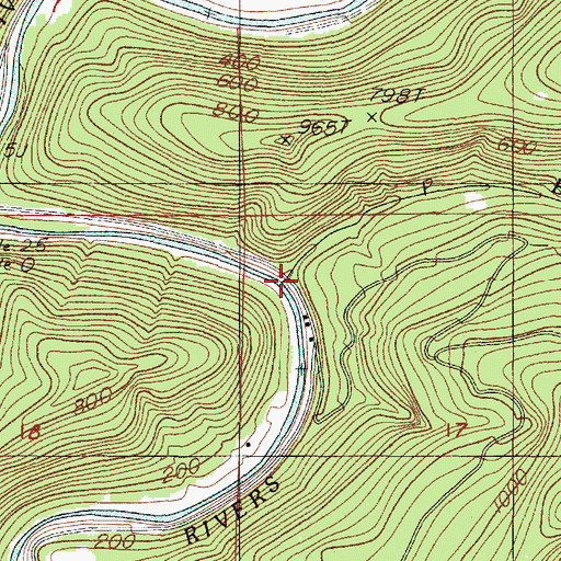 Topographic Map of Bear Creek, OR