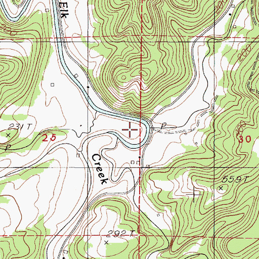 Topographic Map of Bear Creek, OR