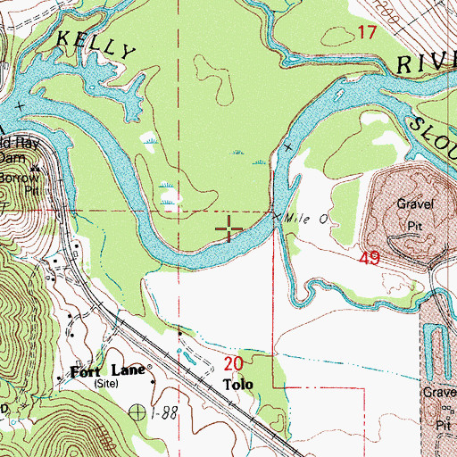 Topographic Map of Bear Creek, OR