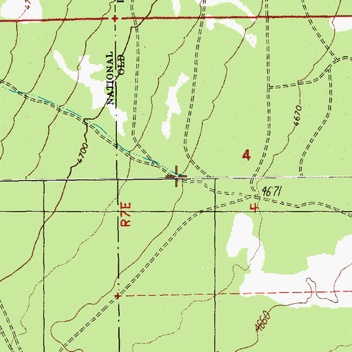 Topographic Map of Bear Creek, OR
