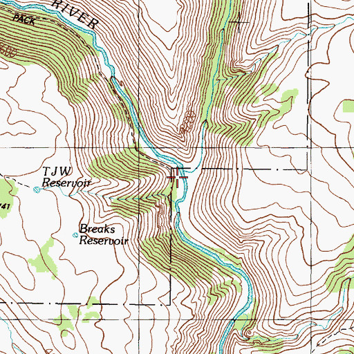Topographic Map of Bear Creek, OR