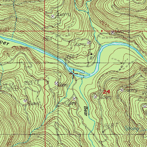Topographic Map of Bear Creek, OR