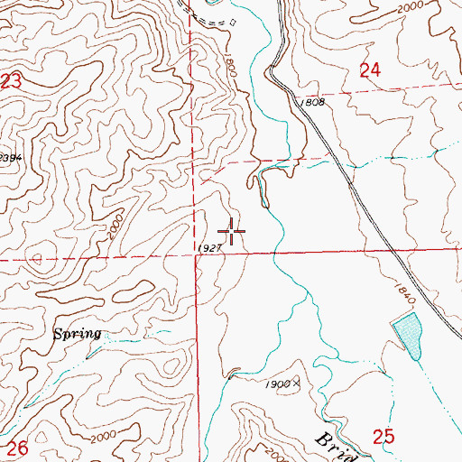 Topographic Map of Bear Creek, OR