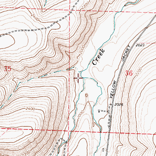 Topographic Map of Bear Creek, OR