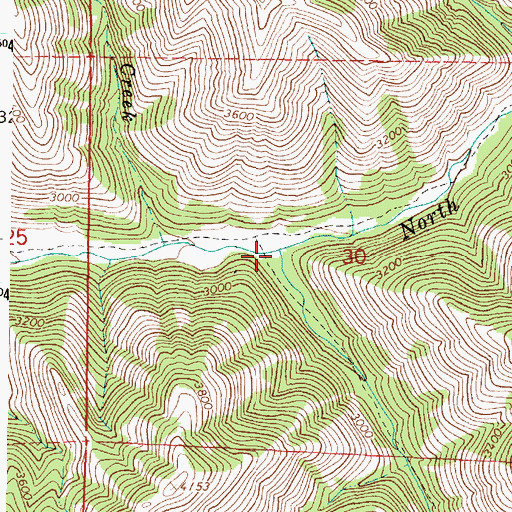 Topographic Map of Bear Creek, OR