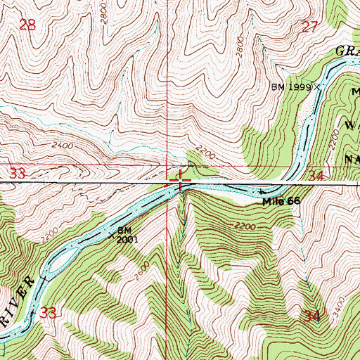 Topographic Map of Bear Creek, OR