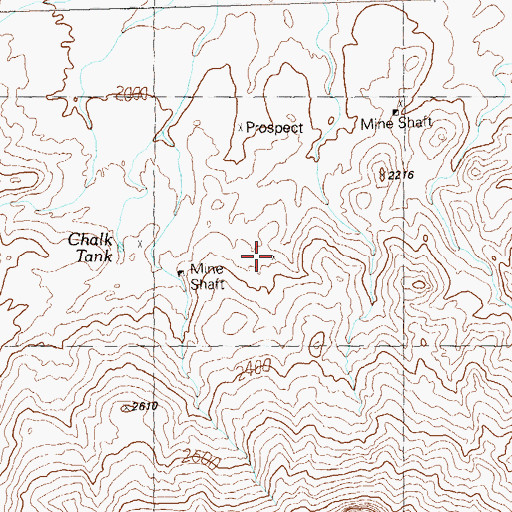 Topographic Map of Six Price Mine, AZ