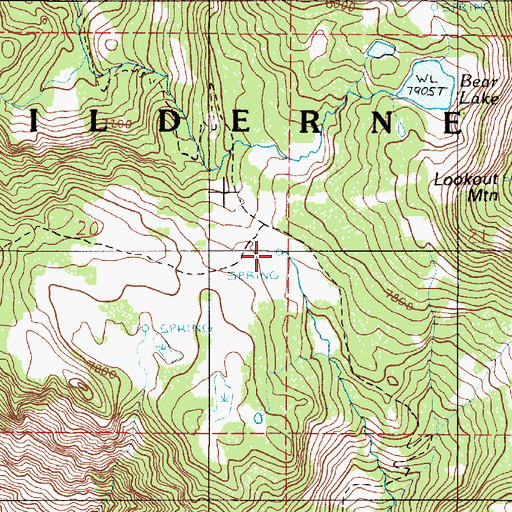 Topographic Map of Bear Creek Trail, OR