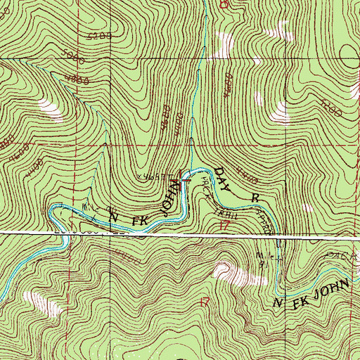 Topographic Map of Bear Gulch, OR