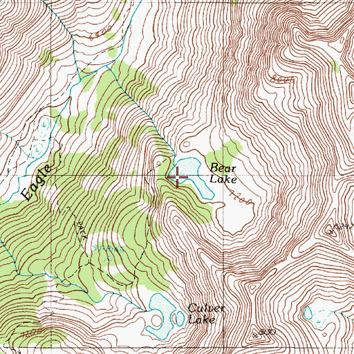 Topographic Map of Bear Lake, OR
