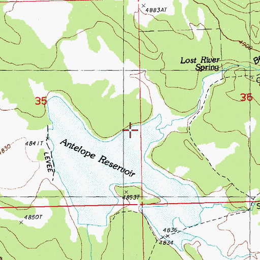 Topographic Map of Bear Valley Canyon, OR
