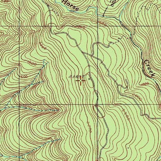 Topographic Map of Bear Wallow Lookout (historical), OR