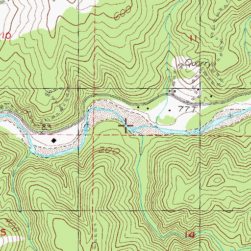 Topographic Map of Beaver Creek, OR