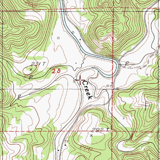 Topographic Map of Beaver Creek, OR
