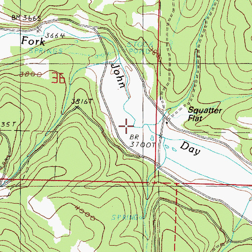 Topographic Map of Beaver Creek, OR