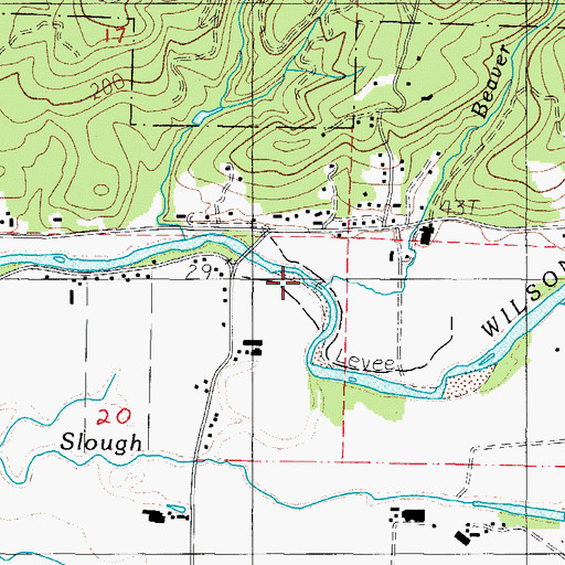 Topographic Map of Beaver Creek, OR