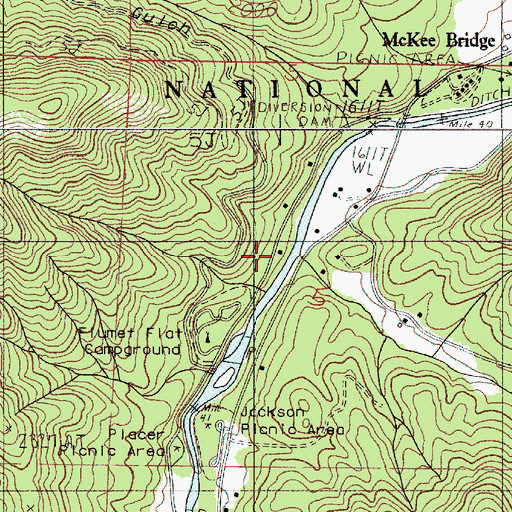 Topographic Map of Beaver Creek, OR