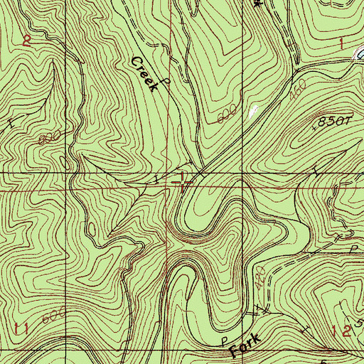 Topographic Map of Beaver Creek, OR