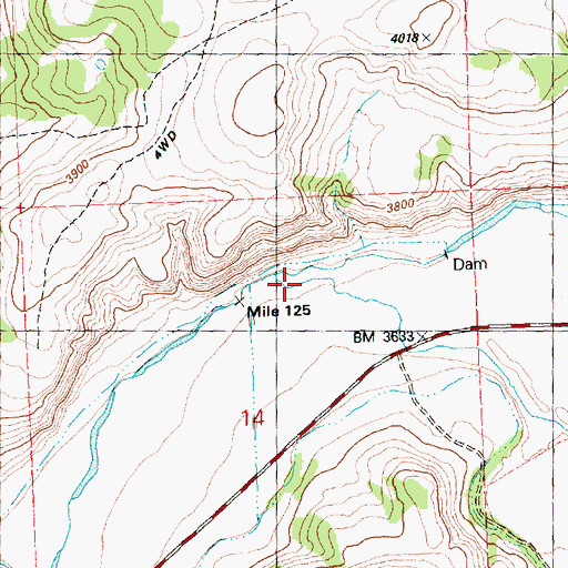 Topographic Map of Beaver Creek, OR